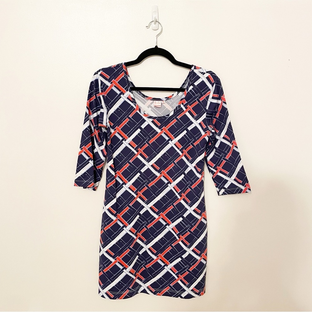 Persifor Plaid Bamboo Print Dress Size Medium